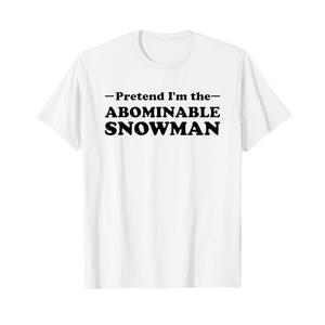 Abominable Snowman Halloween Costume Pretend I'm The T-Shirt L