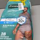 Depend Fresh Protection Adult Diapers, Incontinence Underwear for Men, Disposable, Maximum, Large, Grey, 28 Count