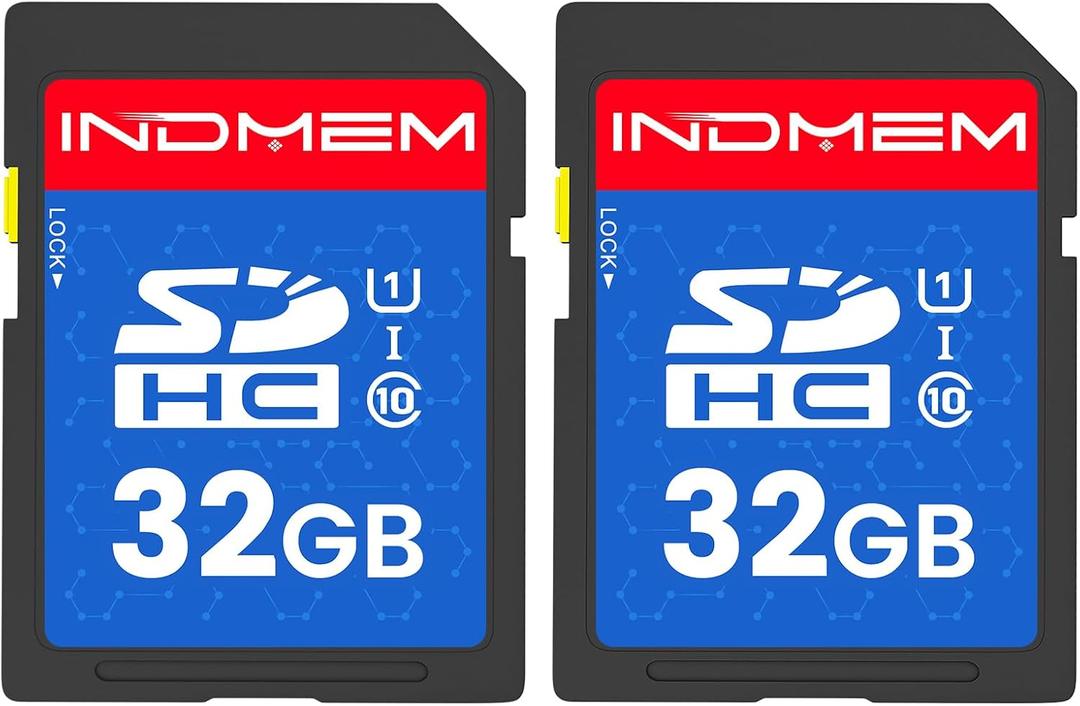32GB SD Card, 2 Pack SDHC Memory Cards UHS-I U1 Class 10 High-Speed Full HD Video, Secure Digital Cards Compatible with Cameras, HD Camcorders, DSLR and PC, 32GB(2pc)