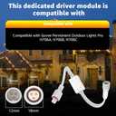 Driver Module Signal Booster for Govee Permanent Outdoor Lights Pro H706A H706B H706C, Voltage Transformer Help to Maximum Extend to 200Ft, Only H706A/B/C Series
