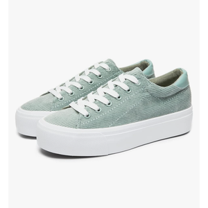 THATXUAOV Womens Platform Sneakers White Tennis Shoes Casual Low Top Fashion Sneakers, Size: 8