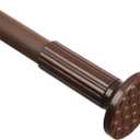 Tension Shower Curtain, Spring Shower Tension Curtain Rod, Closet Rod, for Windows or Shower, Rust Resistant Easy to Install, Umimile (Brown, 51-86)