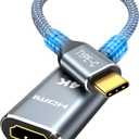 Highwings USB C to HDMI Adapter (4K@60Hz), USB Type C to HDMI Cable Adapter [High Speed, Thunderbolt 3/4 Ports], Compatible for iPhone 15/16 Pro/Max, MacBook Pro/Air, iPad, iMac and More (Grey)