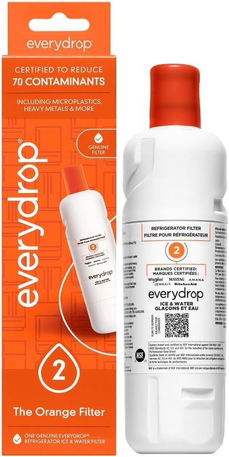 everydrop® by Whirlpool Ice and Water Refrigerator Filter 2, EDR2RXD1, Single-Pack