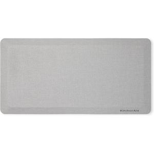 KitchenAid Gourmet Series Kitchen Comfort Gel Mat, Solid Basketweave, Matte Grey, 20"x39"