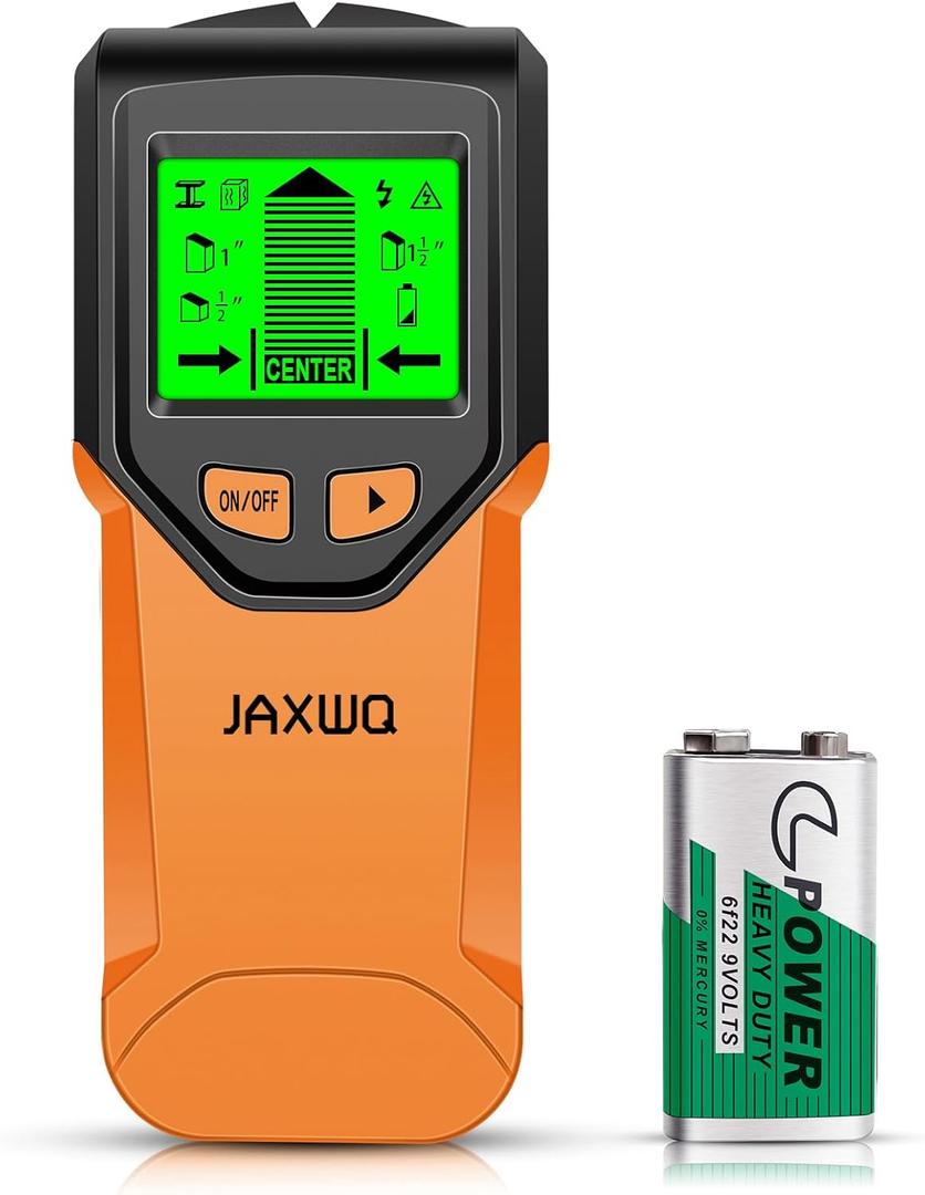 Stud Finder Wall Scanner - 5 in 1 Stud Finder Tool w/Microprocessor Chip and HD LCD Display, Stud Detector Beam Finders for the Center and Edge of Wood AC Wire Metal Studs Joist Pipe (Lox)