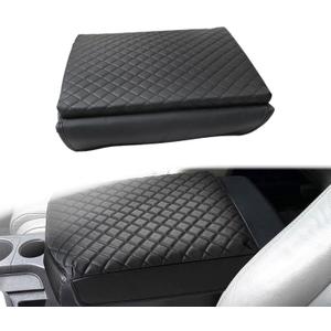 FZJDSD Microfiber Leather Console Lid Armrest Cover Cushion Pad Anti-Scratch Compatible with Toyota Tundra 2007-2013 Bucket Seat Compatible with Toyota Sequoia 2008-2015