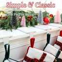 HMASYO Christmas Stocking Holders for Mantle Set of 4, White Heavy Duty Iron Stocking Hangers Base, Low Profile Weighted Stocking Holder Hooks for Fireplace Tabletop Shelf Christmas Decoration