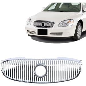 CarPartsDepot Chrome Front Grille with emblem provision Compatible for 2006-2009 BUICK Lucerne Fits CX CXL CXS Model GM1200556 25768116