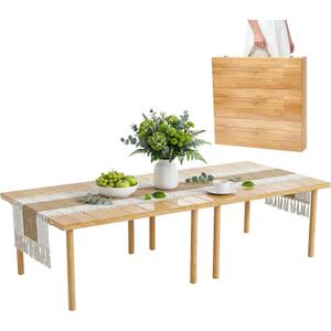 80"x30" Portable Boho Wooden Low Folding Picnic Table for Indoor Outdoor, Vertical Stripe 80*30inch