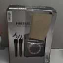 Karaoke Machine for Adults, Portable Bluetooth Speaker with 2 Wireless Microphones and Lights Show, Karaoke Speaker with Bass & Treble, Supports for TWS,USB,FM,REC,AUX in,TF Card for Party/Meeting (Black)