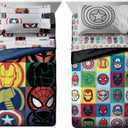 Jay Franco Avengers Emblems and Pop 14 Piece Full Bed Set Bundle