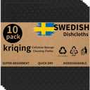 Swedish Cellulose Sponge Cloths - Black Swedish Dishcloths for Home & Kitchen, Odorless, Absorbent, and Quick Drying, Kitchen Reusable Paper Towels Washable (deep Black)