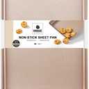 Jelly Roll Pan 15x10 - HONGBAKE Commercial Cookie Sheets for Baking with Diamond Texture Surface, 57% Thicker Carbon Steel Baking Sheet for Oven, Nonstick Cooking Tray (Champagne Gold)