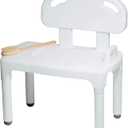 Carex Universal Tub Transfer Bench, Bath Seat with Backrest, Shower Chair for Elderly and Disabled, Transfer Bench & Shower Seat for Bathtub with Adjustable Legs, Converts to Right or Left Hand Entry