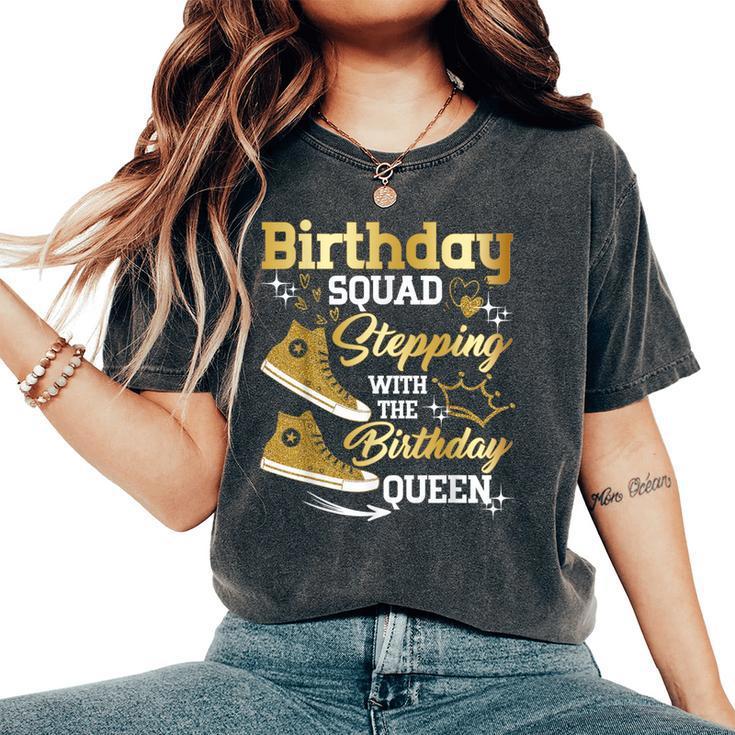 Birthday Squad Shoes Stepping with The Birthday Queen Party T-Shirt, 2XL, Gray