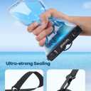 Lamicall Waterproof Phone Pouch Case - [2 Pack][Easy Lock & Heavy Duty] IPX8 Water Proof Cell Phone Dry Bag for Beach, Gift Protector for iPhone 17 16 15 14 13 12 11 Pro Max Plus Air, Galaxy S25, 4-7"