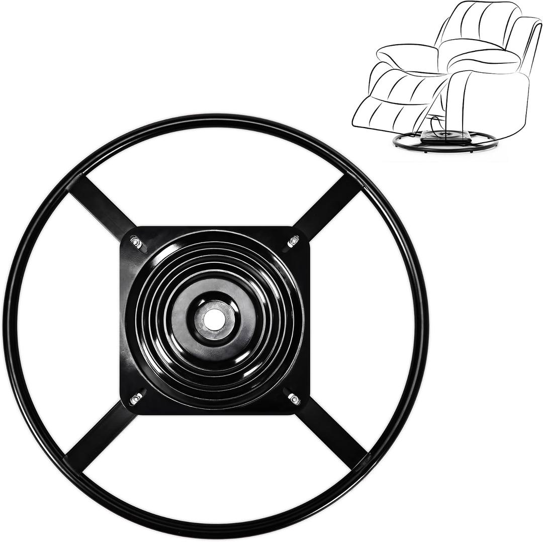 22" Recliner Ring Base Heavy Duty Metal Chair Sofa Furniture Swiveling Bottom Replacement Part with 10 inch Plate