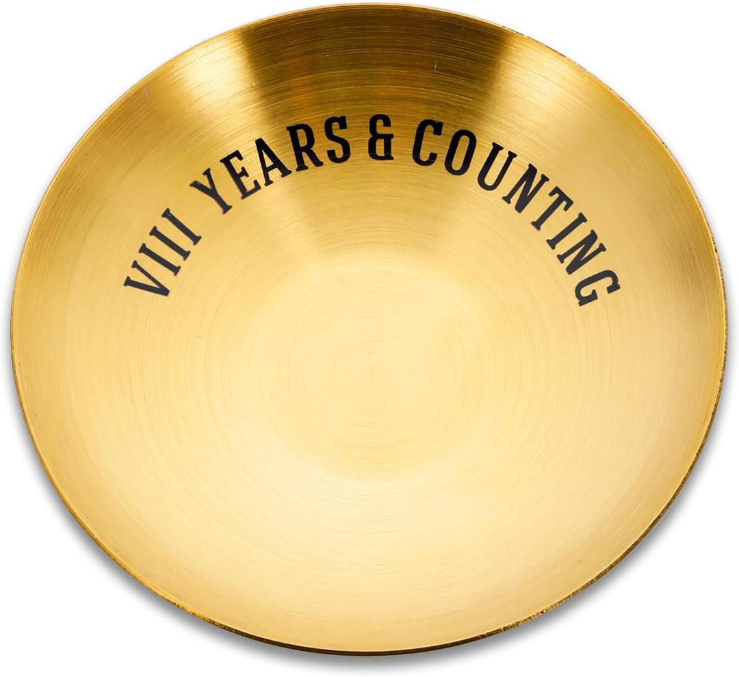 8th Anniversary Bronze Gifts for Wife 8 Year Wedding Anniversary for Her Him Bronze Gift Jewelry Tray for 8 Year Anniversarys for Husband Couple Ring Holder Dish Gifts for Boyfriend Girlfriend