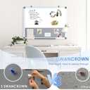 Combo Dry Erase Bulletin Board Wall Mounted Whiteboard and Pin Board Vision Board for Home Kitchen School Office College,Whiteboard & Felt Gray,36x24inches