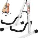 Musbeat Guitar Stand, Acrylic A-Shape Acoustic Guitar Stand with Padded Foam, Instrument Holder Floor for Electric, Bass, Cello, Acoustic Instrument Rack for Home Studio Display (Green-Tree)