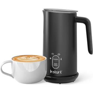 Instant Pot Milk Frother, 4-in-1 Electric Milk Steamer, 10oz/ 295ml Automatic Hot and Cold Foam Maker and Milk Warmer for Latte, Cappuccinos, Macchiato, From the Makers of Instant 500W, Black