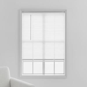 Comfy Hour 25" W x 68" L Cordless Magnetic Blinds for Metal Doors, White Aluminum Slats Window Shade, Light Filtering Home Decor for Steel Door, No Drill Easy Installation