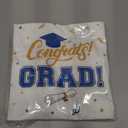 Class of 2026 Graduation Napkins, 3-Ply Disposable Congrats Grad Paper Napkins for Dinner and Cocktail Party Decorations, School and College, 6.5-Inch Square (100, Blue)