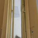 MAJARO Small Modern Console Table for Entryway, Tempered Glass with Metal Frame Sofa Table for Living Room, Hallway, Office (Single-Layer, Gold)