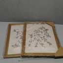 Vintage Botanical Wall Art Neutral Floral Prints Farmhouse Flower Canvas Wall Decor Watercolor Wildflower Pictures Nature Minimalist Artwork for Living Room Bedroom 12x16 Inch Wood Framed Set of 2