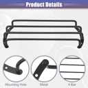 ACROPIX Universal Black Iron 10" Speaker Grill Bar Audio Speaker Subwoofer Grill Grille 10 inch 4 Bar Speaker Grille Bar Woofer Protective Cover with Screws - Pack of 2