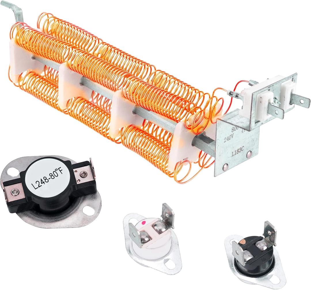 Dryer Heating Element Kit Compatible with may-tag Dryers PYE2300AYW PYET244AYW PYET344AYW PYE4557AYW PYE1000AYW PYE1000AZW PYE2000AYW PYE2000AZW PYE2200AKW PYE2200AYW PYE2200AZW PYE2300AZW PYE3200AYW