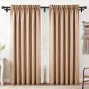 Double Curtain Rod 36 to 72 Inch, HOTOZON 1 Inch Heavy Duty Double Curtain Rods for Windows 24 to 68 Inches(2-5.6 ft), Telescoping Drapery Rod with Simple End Finials, Black