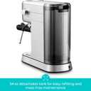 CASABREWS CM5418 Espresso Machine 20 Bar, Compact Espresso Maker with Steam Milk Frother, Stainless Steel Coffee Machine with 34oz Removable Water Tank for Cappuccino, Small Latte Machine, Silver