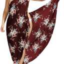 Fadalo Plus Size Spaghetti Strap Cover Up Beach Backless Wrap Long Dress XL