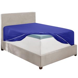 Hearth & Harbor Extra Deep Pocket King Fitted Sheet - Fits 18 to 24 Inch Mattress  Ultra Soft 1800 Microfiber, Wrinkle-Free & Breathable  Hotel Luxury Fitted Sheet Only, Royal Blue