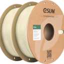 eSUN PLA+ Filament 1.75mm, 3D Printer Filament Dimensional Accuracy +/- 0.03mm, 1kg Cardboard Spool(2.2lbs) 3D Printing Filament, Fits for Most FDM 3D Printers(2 Pack Bone White)