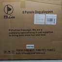 PJYuCien Dog Playpen with Bottom Pad - Metal Foldable Exercise Pen, 8 Panels 30" H x 24" W Indoor Outdoor Pet Fence Puppy Crate Kennel, Gray