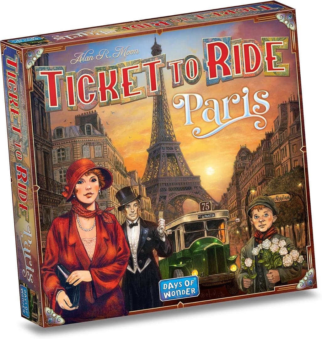 Asmodee Ticket to Ride Paris Board Game - Train Route-Building Strategy Game with Detailed Parisian Buses, Fun Family Game for Kids & Adults, Ages 8+, 2-4 Players, 10-15 Min Playtime