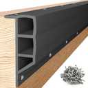 Nalwort Dock Bumpers 16 Feet and 24 Feet, Full Protection Dock Fender for Straight Edge and Side, Boat Dock Bumpers for Edging, Includes Mounting Screws, Black