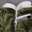 Bedsure Electric Blanket Twin - Soft Flannel Heated Blanket, Fast Heating with 10 Time Settings & 6 Heat Settings, Warm Gift for Grandma (62x84 inches, Olive Green)