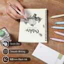 Mr. Pen- Retractable Gel Pens, 6 Pack, Black Ink, Pastel Barrels, Fine Point 0.5 mm, Fast Dry, Smooth Writing, Cute Gel Ink Pens for Drawing, Journaling, Writing Planner and School Supplies