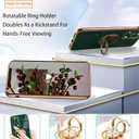 Compatible with Xiaomi 13 Lite Case Ring Holder Magnet Green, for Xiaomi 13 Lite Phone Case Silicone Shockproof Plate Luxury Slim Cover (Dark Green)