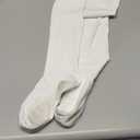 DRESHOW Plus Size Thigh High Socks Striped Over Knee Long Boot Stockings Knee High Tube Socks Leg Warmers for Women (1 Pair Plus Size: White / Fits 135-220 Lbs)