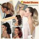 Tmlkhl Claw clip Ponytail Extension 14 Inch Short Clip in Ponytail Brown Color Ponytail Extension for Black Women Hair Extensions Cheer Ponytail Hair Piecefor Daily Use Curly Ponytail Drawstring