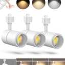 VANoopee 3-Color Zoomable 20W LED Track Lighting Heads H Type Track Light Heads Dimmable Bright Ceiling Spotlight Fixtures for Kitchen, 3000K 4000K 5000K Adjustable, CRI90+ 15-60 2000lm Black 6 Pack