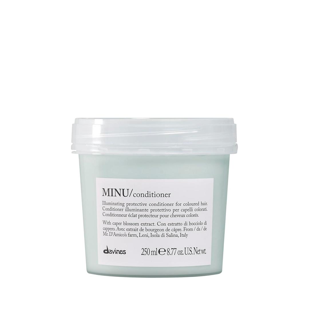Davines MINU/Conditioner, Illuminating Protective Formula for Color Treated Hair - Detangles & Preserves Cosmetic Color with Green Coffee - Softens & Adds Silky Shine