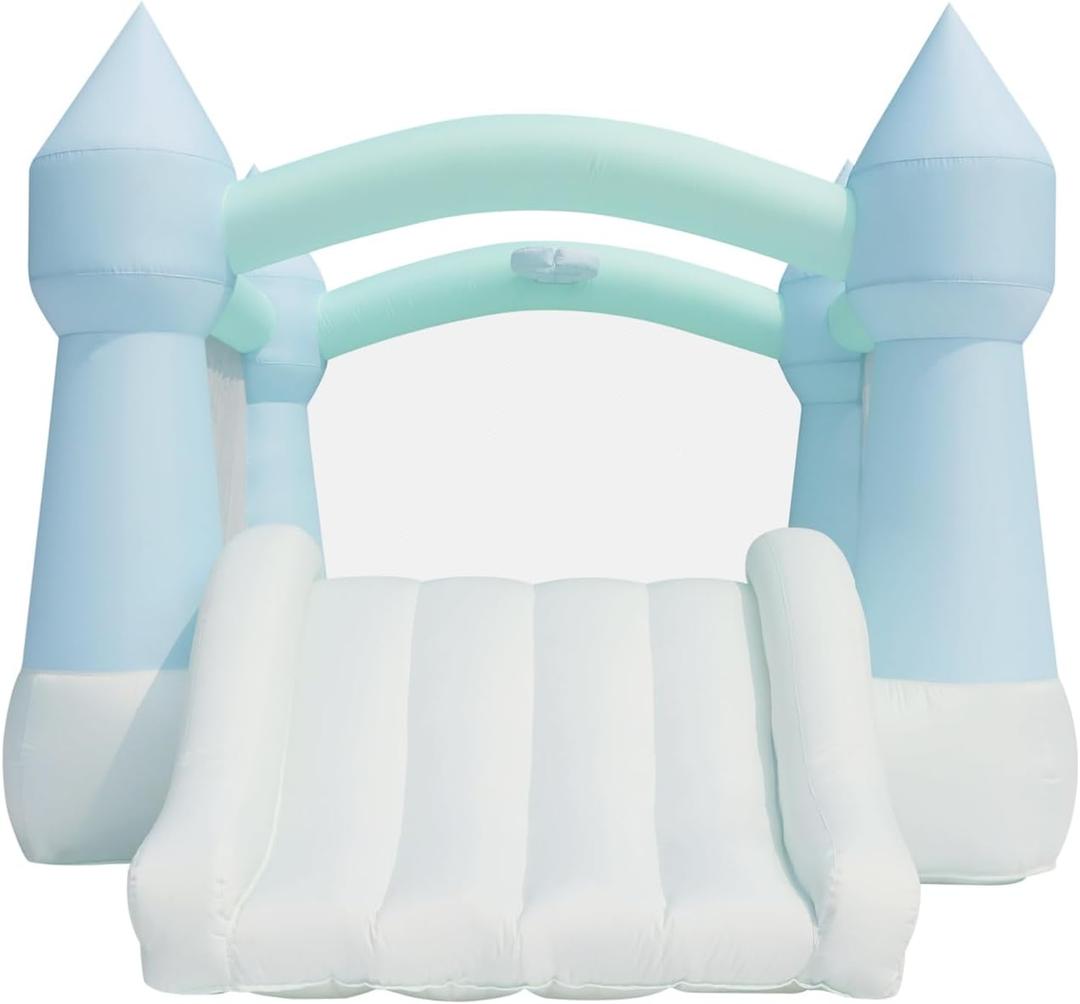 Bounceland Bouncy Castle Daydreamer Mist Bounce House, Pastel Bouncer with Slide, 12 ft L x 9 ft W x 7 ft H, UL Blower Included, Trendy Bouncer for Kids, Indoor and Outdoor Use