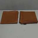 Faux Leather Throw Pillow Covers, 18 x 18 inch Set of 2 Thick Cognac Brown Modern Solid Decorative Square Bedroom Living Room Cushion Cases for Couch Bed Sofa