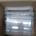 Superio Clear Storage Boxes with Lids, 2 Quart Plastic Container Bins for Organizing, Stackable Crates, BPA Free, Non Toxic, Odor Free, Organizers for Home, Office and Dorm, 3 Pack